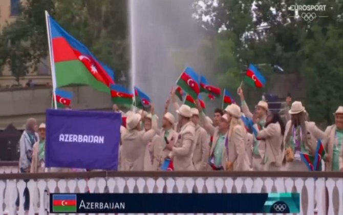 Азербайджанская делегация прошла на параде атлетов на открытии Олимпиады в Париже-(ФОТО-ВИДЕО)