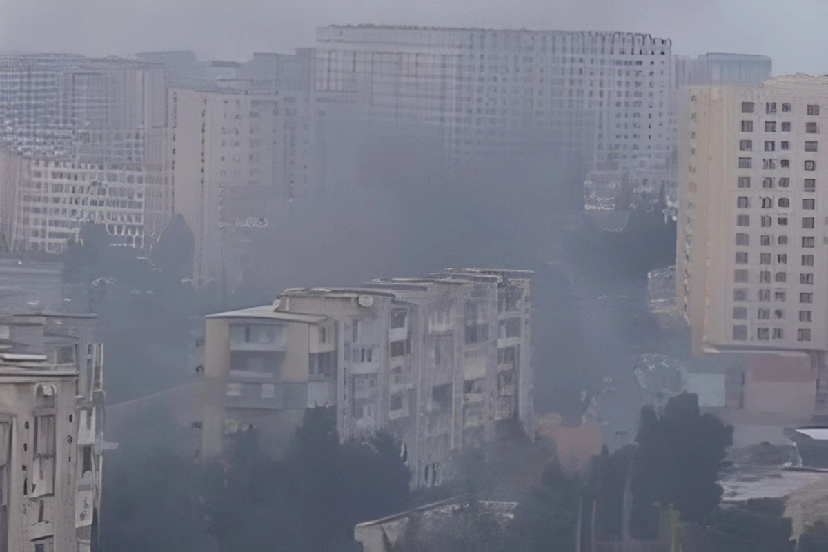 В Хатаинском районе столицы произошел пожар-ВИДЕО