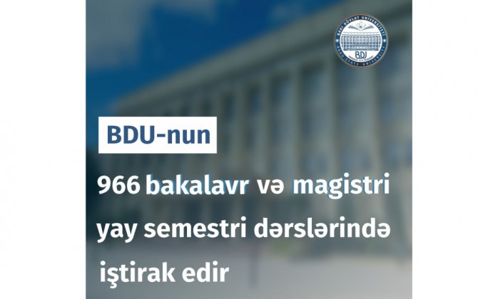 BDU-nun 966 tələbəsi yay semestri dərslərində iştirak edir