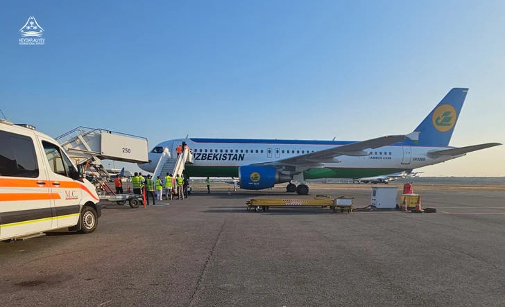 Самолет рейса Стамбул-Самарканд совершил вынужденную посадку в Баку