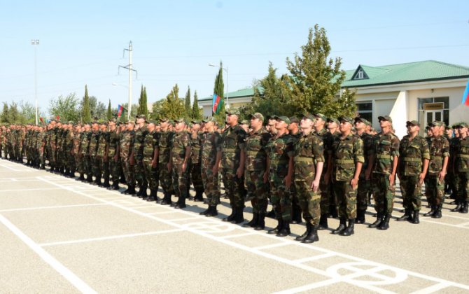 FHN-in hərbi hissəsində andiçmə mərasimi keçirildi - FOTO