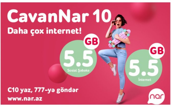 “Nar”dan yeni dərs ili üçün sərfəli tarif: “CavanNar 10”