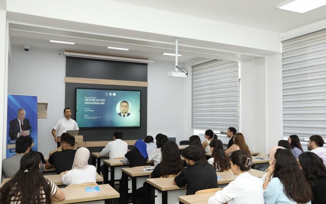 BDU-da “Ümummilli Lider: Heydər Əliyev mühazirələri” layihəsinin ilk görüşü - FOTO