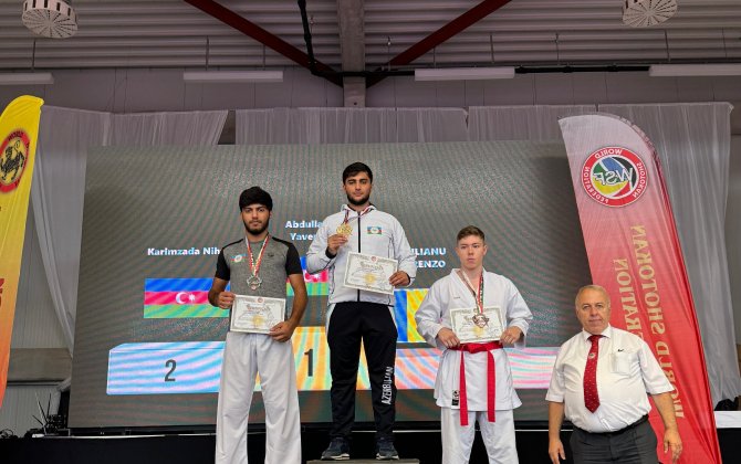 BDU tələbəsi gənclər arasında şotokan karate üzrə Avropa çempionu olub - FOTO