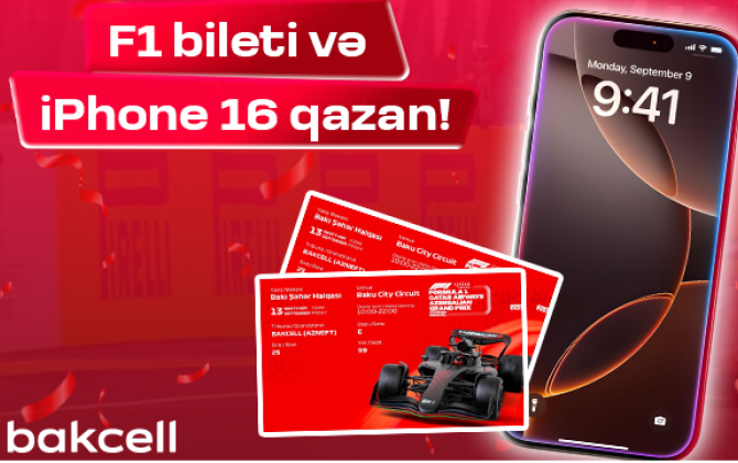 “Bakcell”dən “iPhone 16” qazanmaq ŞANSI!