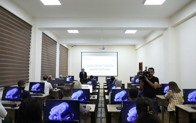 BDU-da iki elektron tədris auditoriyası istifadəyə verilib - FOTO