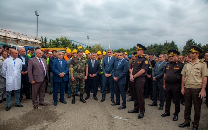 В Шамкире прошли масштабные учения по оповещению и сбору сил гражданской обороны-ФОТО