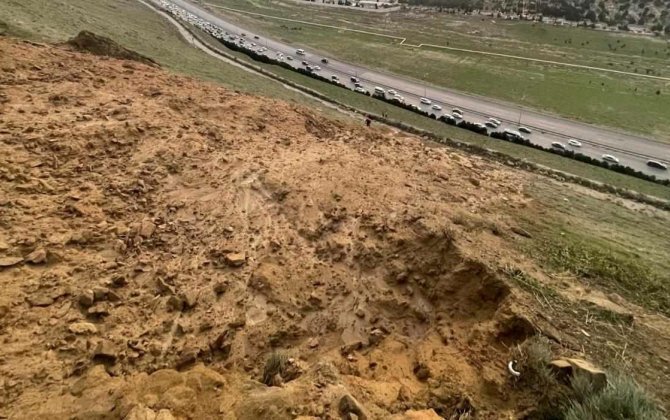 Uçqun təhlükəsi yaranan Bakı Kənar Dairəvi yolunda SON DURUM - VİDEO