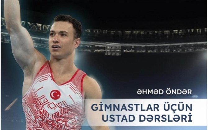 Türkiyənin məşhur gimnastı Bakıda 