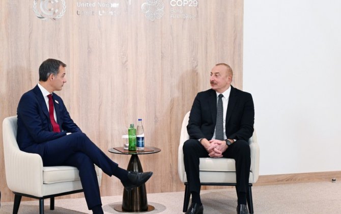 Prezident İlham Əliyev Belçikanın Baş naziri ilə görüşdü - YENİLƏNİB