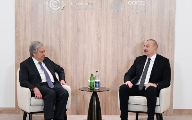 İlham Əliyev BMT-nin Baş katibi ilə görüşdü