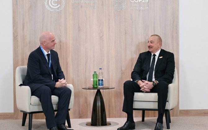 İlham Əliyev FIFA-nın prezidenti ilə görüşdü