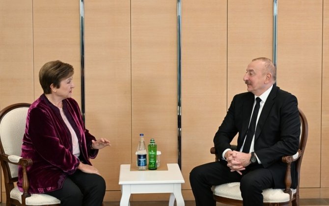 Prezident Kristalina Georgiyeva ilə görüşdü