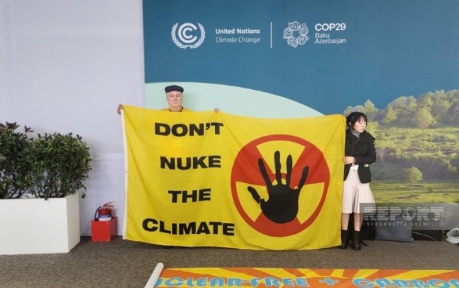 COP29-da nüvə enerjisi əleyhinə aksiya keçirildi