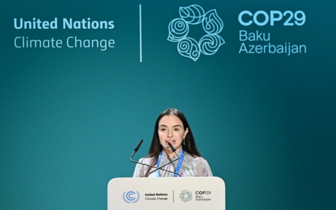 Leyla Əliyeva COP29 çərçivəsində Qlobal Liderlərin Dialoqunda iştirak edib