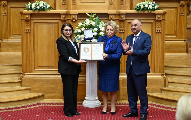 Mehriban Ələkbərzadəyə Çingiz Aytmatov mükafatı təqdim olundu