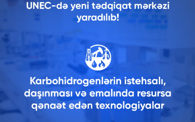 UNEC-də yeni tədqiqat mərkəzi yaradılıb