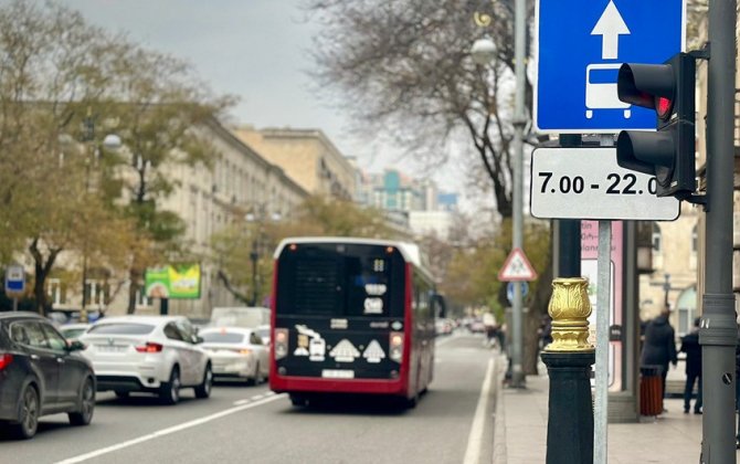 Bu küçələrdəki avtobus zolaqlarına saat tətbiq edildi