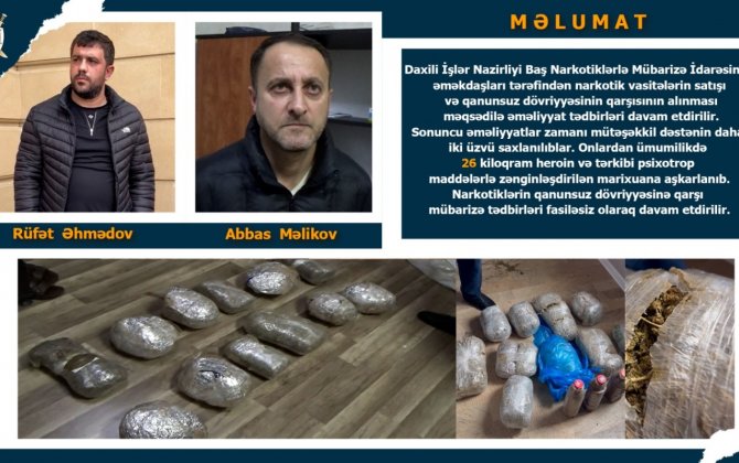 Mütəşəkkil dəstənin daha 2 üzvü həbs edildi