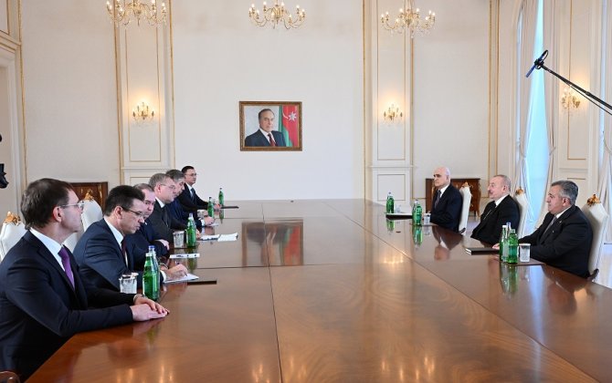 İlham Əliyev Həştərxan vilayətinin qubernatorunu qəbul etdi