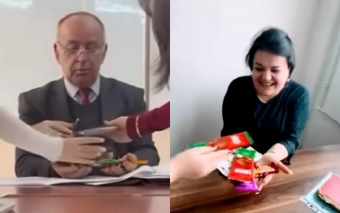 Təhsil müəssisələrində ŞOKOLADLI TREND: Müəllimə verilən dəyər, yoxsa…