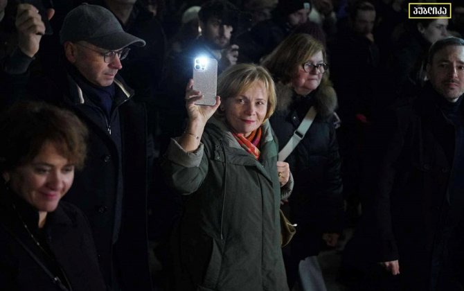Avropa Parlamentinin deputatları da Tiflisdəki etiraz aksiyalarına qoşuldu...-FOTO