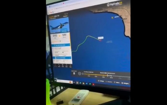Qəzaya düşən təyyarəmizin radardan itdiyi an - VİDEO