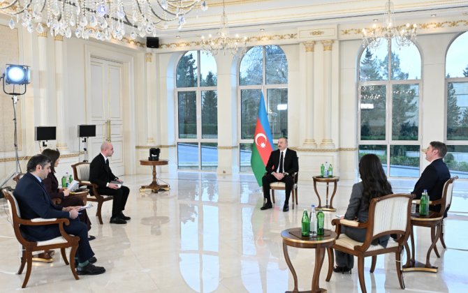 Prezident İlham Əliyev yerli televiziya kanallarına müsahibə verdi - FOTO