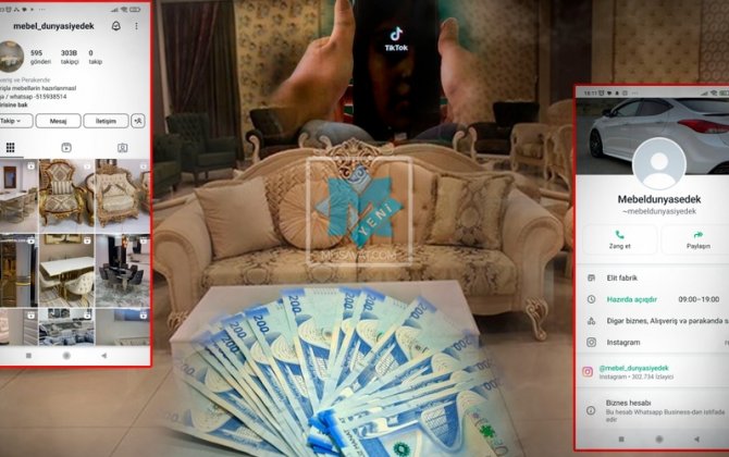 Daha bir vətəndaş “TikTok”da aldandı: Mebel düzəltmək adı ilə 750 manatını aldılar