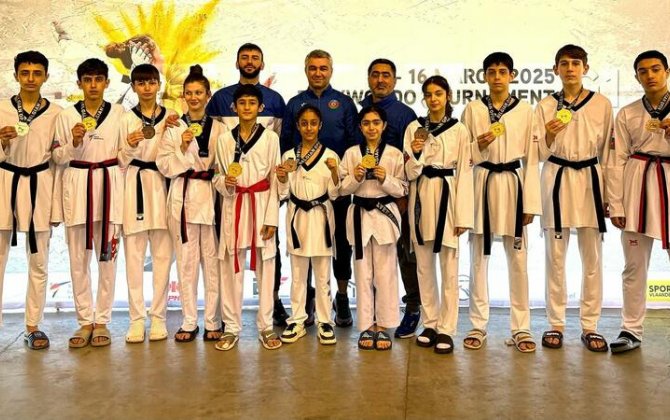 Azərbaycan taekvondoçuları Belçikadan 11 medalla qayıdır