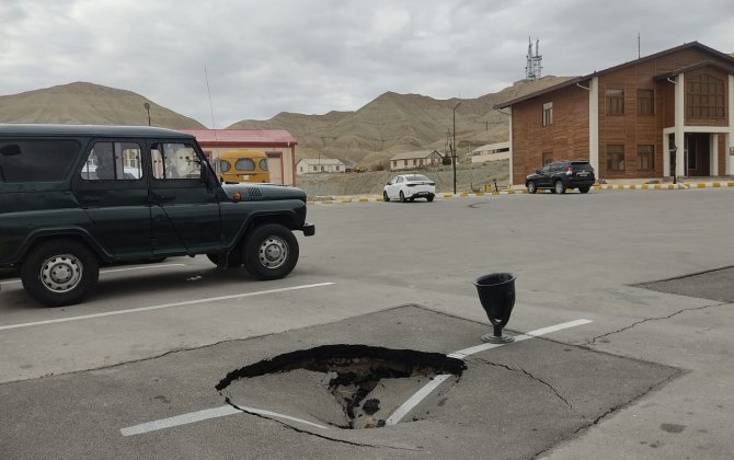 Naxçıvanda Duz Dağı müalicəvi mərkəzin ərazisi çökür - VİDEO