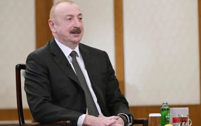 Prezident İlham Əliyev Pekində Çinin CGTN telekanalına müsahibə verdi - FOTO