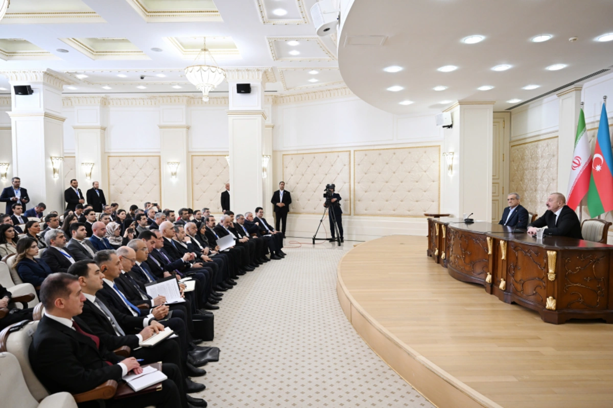Prezidentlər mətbuata birgə bəyanatlarla çıxış etdilər - YENİLƏNİB + FOTO