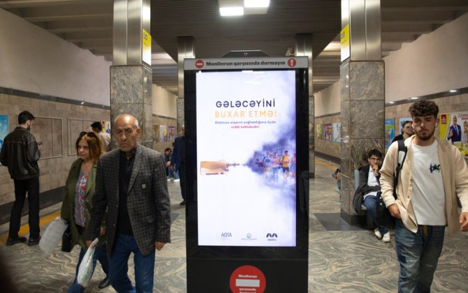 Bakı metrosunda veyp xəbərdarlığı - FOTO