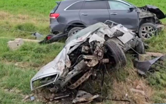 Bərdədə ağır avtoqəza - 4 nəfər xəsarət aldı