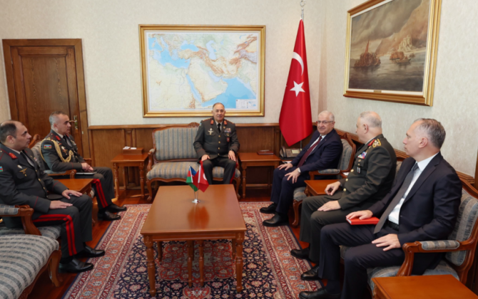Türkiyənin müdafiə naziri Kərim Vəliyevi qəbul etdi - FOTO