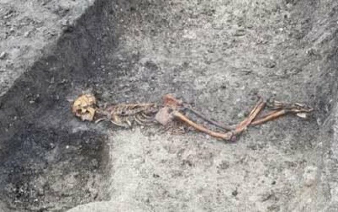 Laçında insan skeleti tapıldı