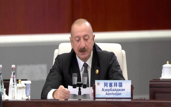 İlham Əliyev Çinin Tiencin şəhərində 