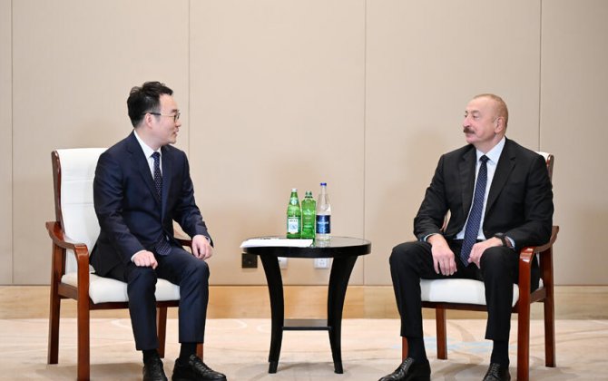 İlham Əliyev “Powerchina group” şirkətlər qrupunun icraçı vitse-prezidenti ilə görüşdü - FOTO