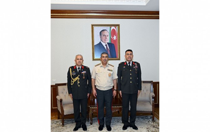 Zakir Həsənov Türkiyənin yeni hərbi attaşesini qəbul edib