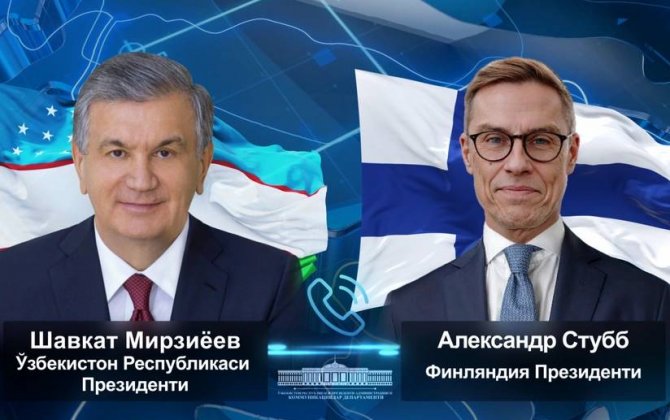 Mirziyoyev və Stubb Özbəkistana gözlənilən səfəri müzakirə edib