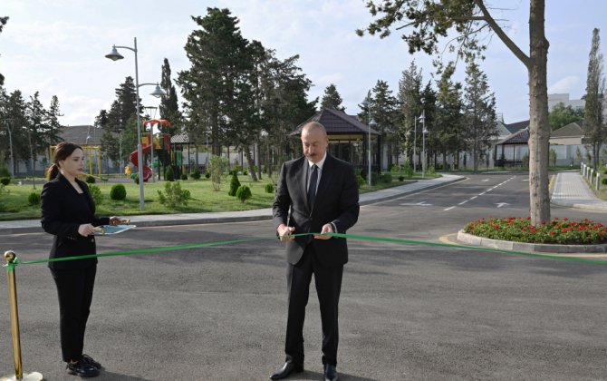 İlham Əliyev Səməd Vurğun adına Yaradıcılıq Evinin açılışında iştirak etdi - FOTOLAR