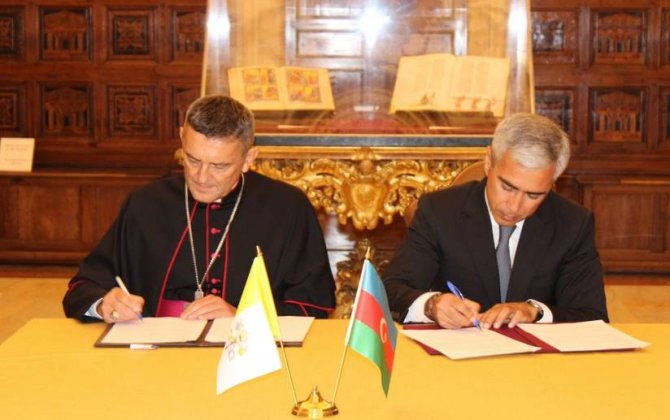 Heydər Əliyev Fondu ilə Vatikan Apostol Kitabxanası və Apostol Arxivi arasında memorandum imzalanıb