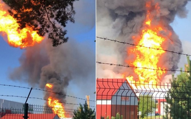 В Литве на заправке взорвались вагоны с газом