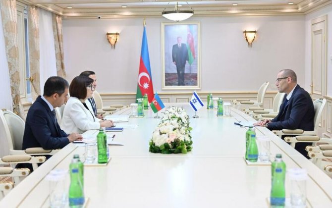 Milli Məclisin sədri İsrailin yeni səfiri ilə görüşdü