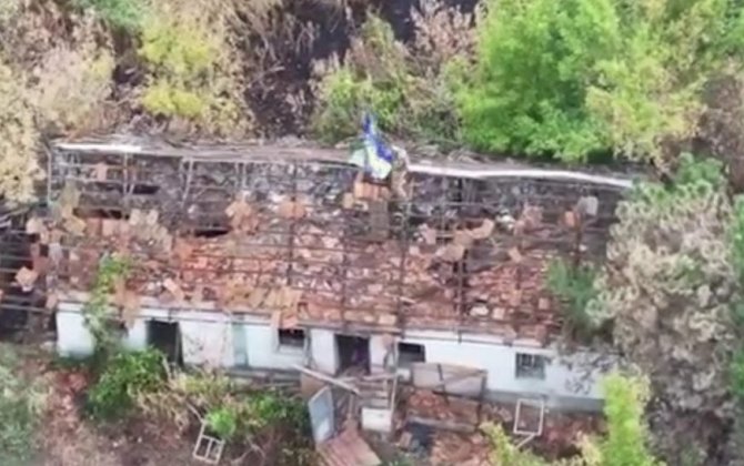 Donbasın daha bir kəndində Ukrayna bayrağı ucaldıldı...-FOTO+VİDEO