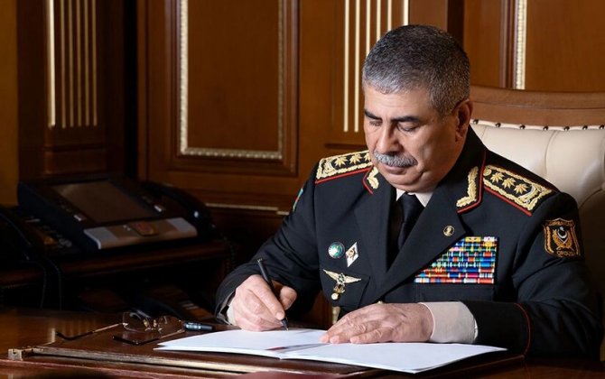 Müdafiə naziri Sahir Şamşad Mirzaya başsağlığı verdi