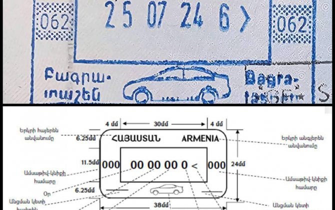 На пограничном штампе Армении больше не будет изображения горы Агрыдаг