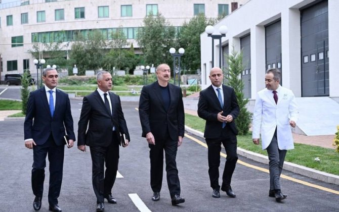 Президент Ильхам Алиев принял участие в открытии здания Клиники Карабахского университета и учебного корпуса факультета медицинских наук