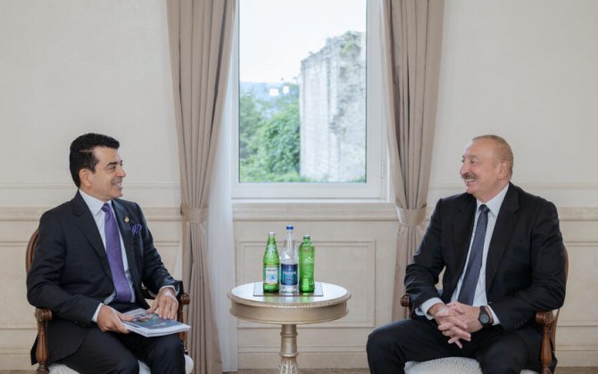 İlham Əliyev Şuşada ICESCO-nun Baş direktorunu qəbul edib